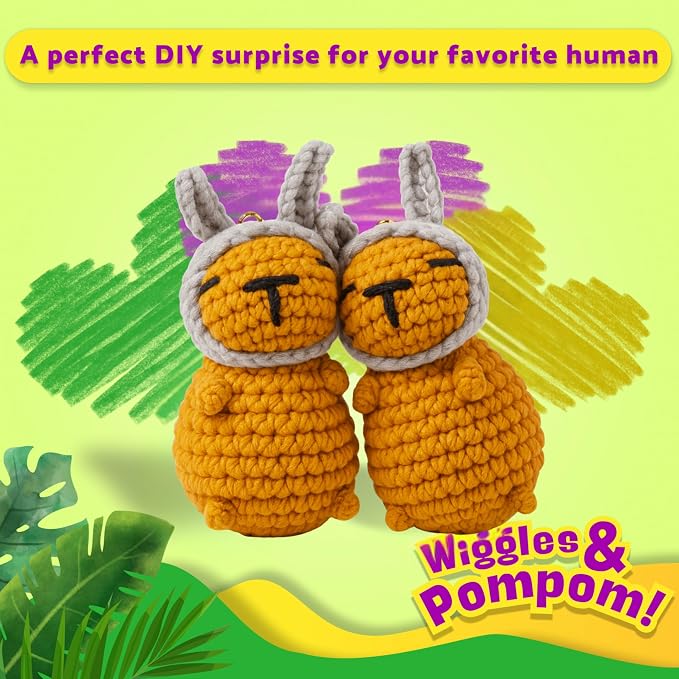 Capybara Crochet Kit for Beginners, 2 Easy Amigurumi Capybaras, Bunny Ears | - Image 6