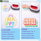 VINYL FROG Neon HTV Vinyl PU Fluorescent and Glitter Heat Transfer Vinyl Bundle - Image 7