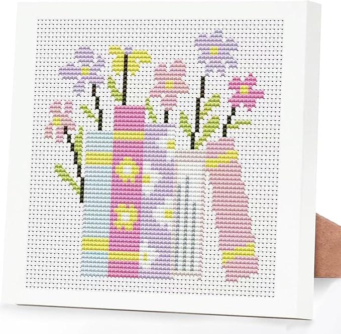 Tiwabb Book Cross Stitch Kits for Adults Beginners, Flowers Cross Stitch Kits by DIYHomeDecor
