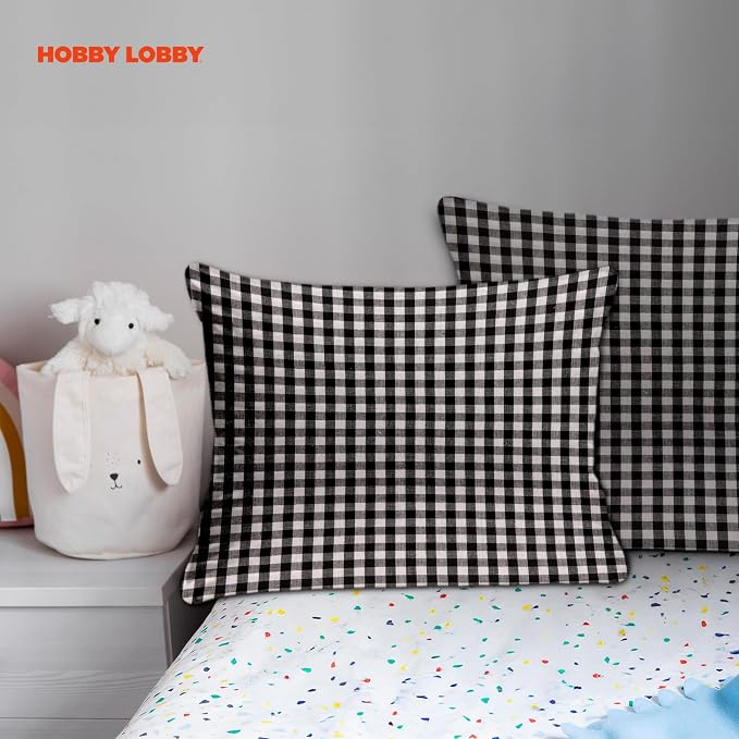 Hobby Lobby Black & White Gingham Homespun Cotton Fabric, 2 Yards | Precut - Image 7