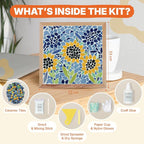 E2CTiles Sunflower Ceramic Mosaic Art Kit, DIY Mosaic Tile Craft Kit | No - Image 2