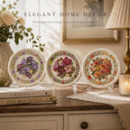 HuiBeans 3 Pcs DIY Floral Plaster Plate Painting Kit - Image 6