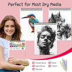 WINNER 9" x 12" Sketch Book 4 Pack, 400 Sheets Spiral Bound Art Sketchbook - Image 4