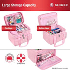 SINGER Sewing Accessories Organizer – Double Layer Portable Sewing Storage Bag - Image 2