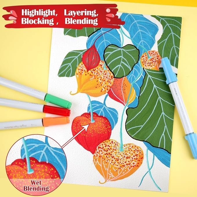 SFAIH 36 Colors Acrylic Paint Markers Set - Image 3
