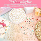 Flasoo 304Pcs Gold Charms for Jewelry Making, Keychains and Crafts - Image 5