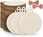 Fuyit Wooden Christmas Ornaments, Unfinished Wood Slices Circle by Fuyit