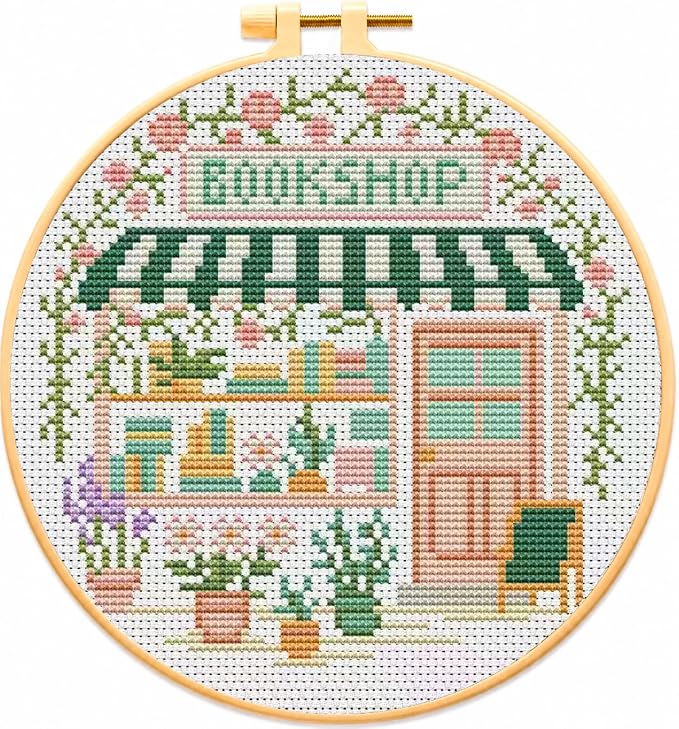 VIGEGU Bookstore Stamped Cross Stitch Kits by VIGEGU