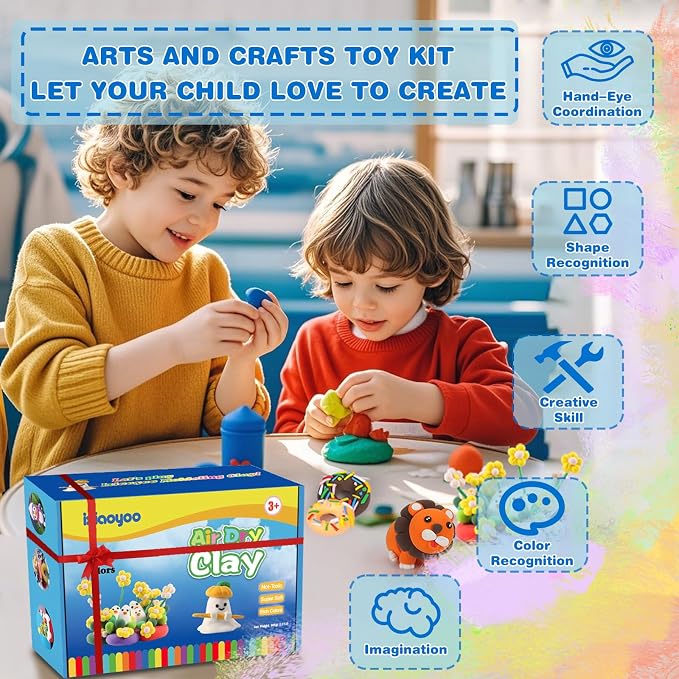 Ixiaoyoo Air Dry Clay, 158 Colors Foam Modeling Clay - Image 5