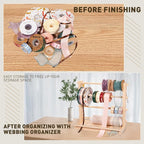 PUNLUXU Ribbon Storage Rack Spool Holder Organizer Sewing Craft Wreath Mesh - Image 2