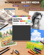 Soucolor 9x12 Hardcover Sketch Book Thick Sketchbook Drawing Paper - Image 5
