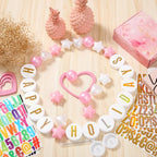 Kpop Theme Party Decorations Metallic Pink DIY Kit Christmas Giant Friendship - Image 4