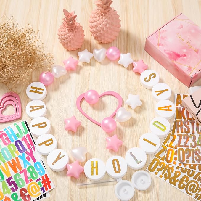 Kpop Theme Party Decorations Metallic Pink DIY Kit Christmas Giant Friendship - Image 4
