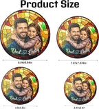 Personalized Dad Stained Glass Sun Catcher, Custom Photo Family Portrait Window - Image 7