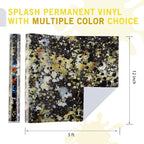 Tintnut Black Gold Permanent Vinyl Roll 12in x 5ft Splash Adhesive Vinyl | Home - Image 2