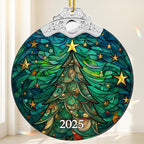 Christmas Ornaments 2025 Faux Stained Glass Effect, Christmas Tree Ornaments - Image 9