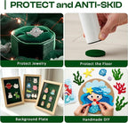 Caydo 12PCS Self Adhesive Felt Sheets, Soft Velvet Green Felt Fabric - Image 5