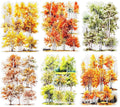 120 Pcs Forest PET Stickers for Scrapbooking | Seasonal tree scenes in green by Auriicleaf