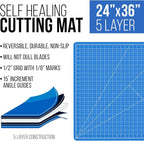 U.S. Art Supply 24" x 36" Self-Healing Cutting Mat 5-Ply - Image 2
