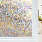 Haton Window Privacy Film, Stained Glass Rainbow Film Decorative Window Clings by HatonHomeDecor