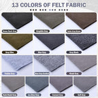 XSEINO 13 Rolls 8"x35" 1.4mm Thick Soft Felt Fabric Sheet 13 Assorted Gray - Image 2