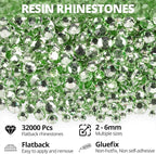 32000Pcs Light Green Rhinestones - Image 2