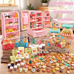 180 Pcs Dollhouse Miniature Kitchen Accessories Shopping Cart Basket Mini Food - Image 5