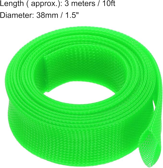 uxcell Expandable Sleeving, 2 3/8-inch 10ft Cable Sleeve - Image 3