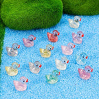 240 Pcs Glitter Mini Resin Ducks, Colorful Tiny Small Plastic Ducks Figures to - Image 6