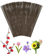 100 PCS FIVEIZERO 18 Gauge Brown Floral Wire Stems by FIVEIZERO