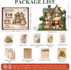 DIY Miniature House Kit with LED Lights, Fairy Garden Wooden Mini House - Image 6