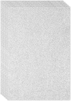 PATIKIL Silver Shiny EVA Glitter Foam Sheet 11.8 x 7.9 Inch 2mm Thick by PATIKIL