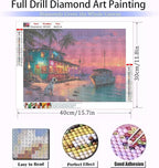 Diamond Art Kits for Adults Beginner, Beach DIY Landscape Painting Diamond - Image 3