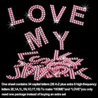 Zonon 136 Pieces Rhinestone Iron-on Letter Large Glitter Bling Alphabet Sticker - Image 4