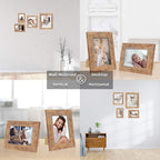 iRahmen 8x10 Picture Frame Set of 4, High Definition Real Glass Rustic Brown - Image 7