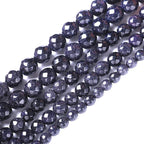 8mm 45pcs Natural Blue Sandstone Faceted Stone Beads - Image 3