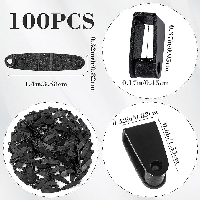 OIIKI 100Pcs Plastic Keychain Clips, Card Holder - Image 2