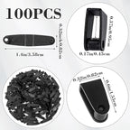 OIIKI 100Pcs Plastic Keychain Clips, Card Holder - Image 2