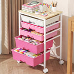 Goovilla Rolling Cart with Drawers, Utility Cart Organizer with 5 Removable by Goovilla