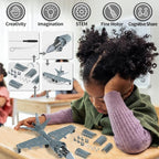 Lucky Doug STEM Building Projects Model Airplane Jet Set - Image 4