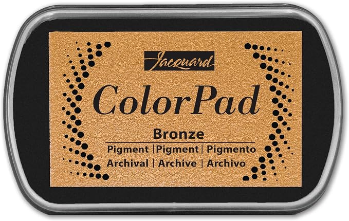 Jacquard ColorPad Archival Pigment Ink Stamp Pads- Metallic Bronze by Jacquard