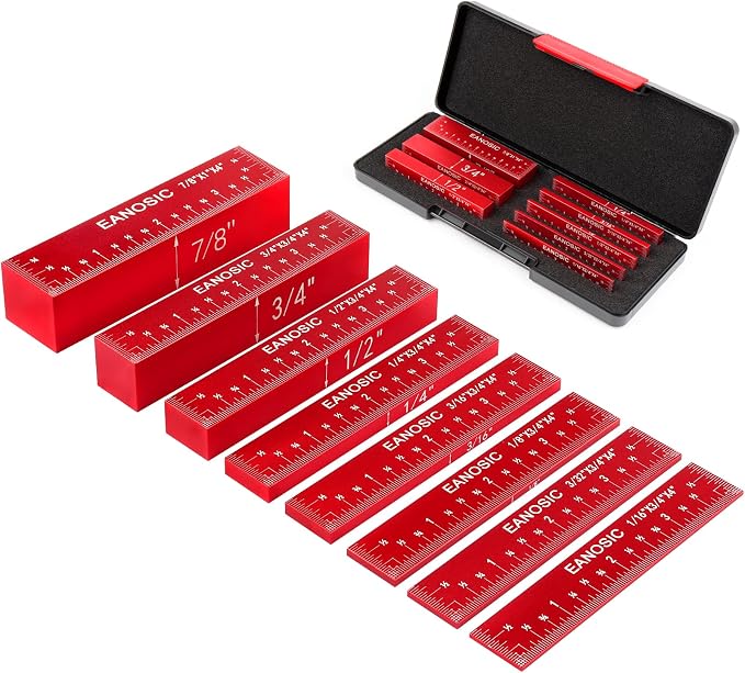 EANOSIC Setup Blocks Height Gauge Set, Bars Include Laser Engraved Size Markings by EANOSIC