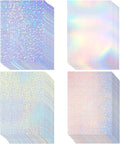 Clabby 36 Sheets Holographic Sticker Paper A4 Vinyl Holographic Laminate Sheets by Clabby