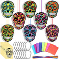 Eersida 32 Pcs Day of the Dead Craft Sugar Skull Kit, Dia de los Muertos by Eersida