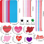 JULBEAR 36 Packs Valentine Foam DIY Bookmarks Craft Kit - Image 2