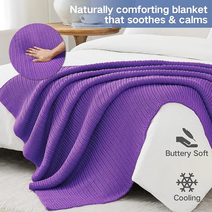 Guohaoi Knitted Weighted Blanket Kids No Beads Cooling Heavy Blanket, Home - Image 5