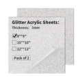 2 PCS 8 x 8 inch Glitter Colored Plexiglass Acrylic Sheets by gdhwcxl