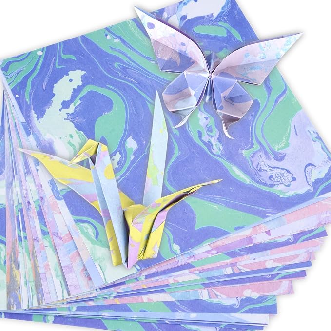 Origami Paper Kit 100 Sheets 6 Inch Square Double Sided Color 20 Vivid Colors - Image 5