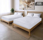 Utopia Bedding 2 Pack Quilted Fitted Mattress Pad, King Size, Elastic Fitted - Image 2