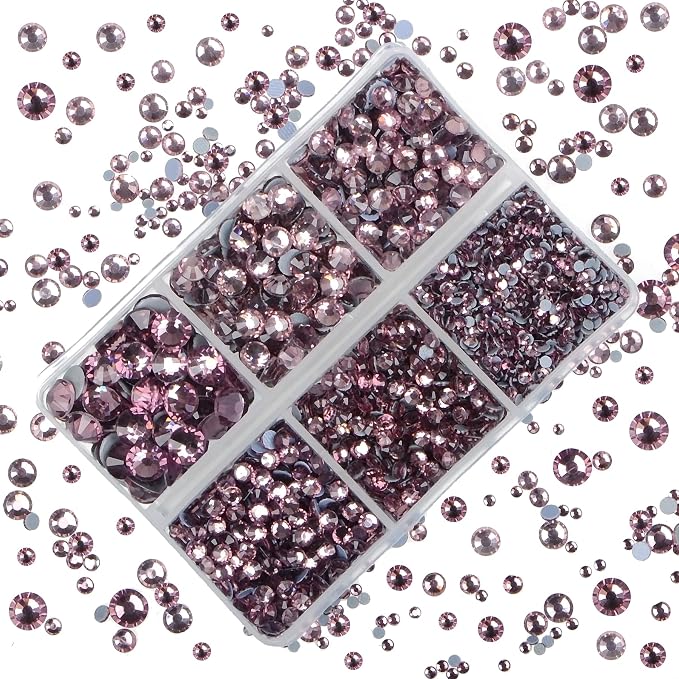 4000Pcs Mixed Size Hot Fix Round Crystals Gems Glass Stones Hotfix Flat Back - Image 5